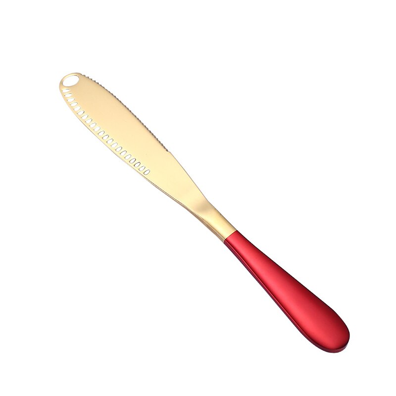 Edelstahl Butter Messer Butter Messer Mit Löcher Multifunktions Nachtisch Kuchen Brot Werkzeuge Besteck Nachtisch Werkzeuge Messer setzt: F