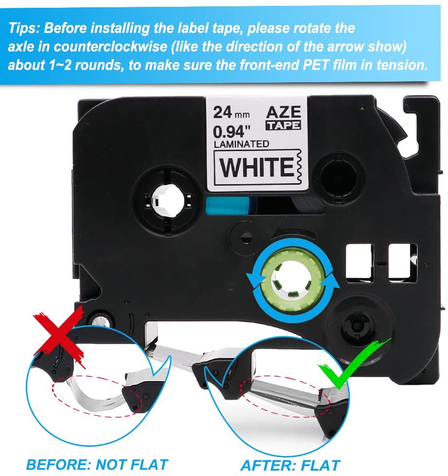 Labelife TZe-B51 TZe-C51 Tze Tape Fluorescerend Oranje/Geel/Groen Compatibel Voor Brother P-Touch Label Printer PT-D600 maker