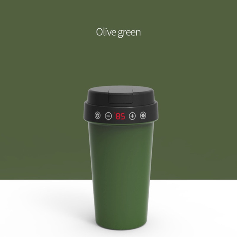 Taza de agua para calentar el coche, taza eléctrica aislante, pava para calentar agua para el coche, taza de agua Universal para el coche: green