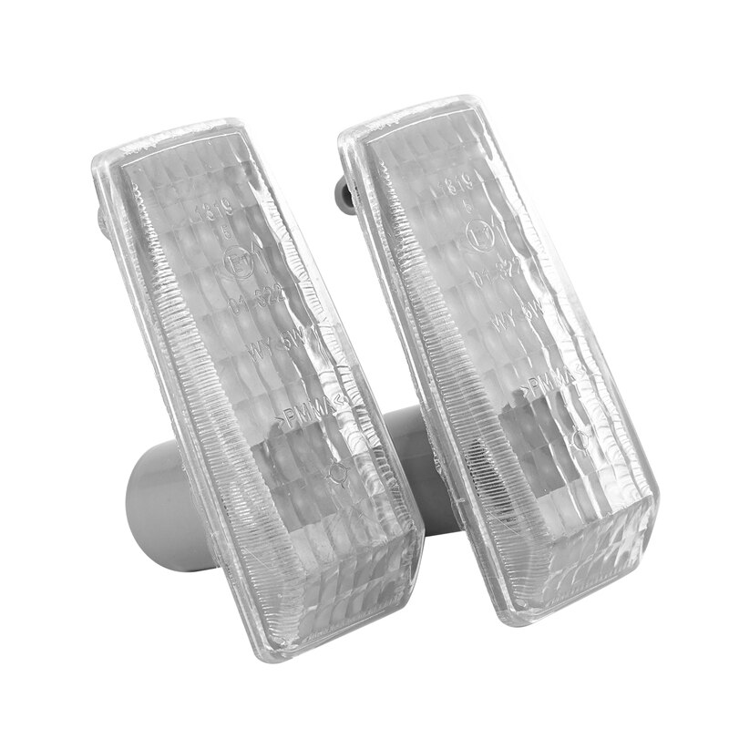 2Pcs Car Fender Turn Signal Light Indicator Repeater Lamp Cover White for Mercedes Benz W124 R129 W140 W202 W201