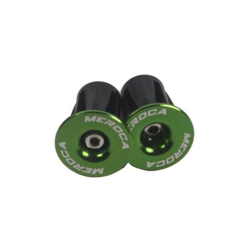 MEROCA 1 par bicicleta de montaña final tapones de aleación de aluminio de bloqueo MTB manillar de bicicleta de carretera tapón de cierre de montaña bicicleta puños Accesorios: 1pair green