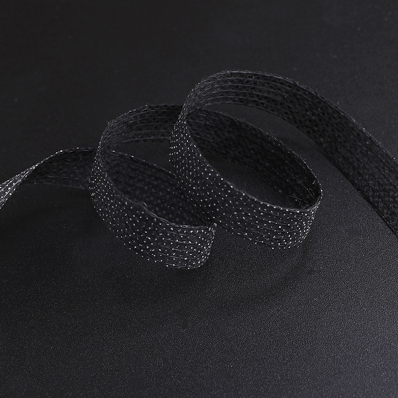 Zwart-wit eenzijdig gebonden stof voering strijken kleding zoom tape mesh voering DIY naaiaccessoires