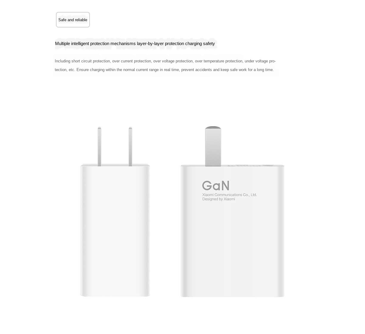 Original xiaomi gan charger 55w max schnelllade-ladegerät für mobiltelefone und laptops mit usb-c-kabel, leicht und tragbar