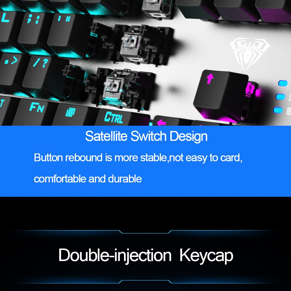 Aula F2058 Mechanische Gaming Toetsenbord 108 Toetsen Magnetic Polssteun Bedrade Gemengde Backlit Gamer Keyborad Rgb Voor Gaming Laptop Pc