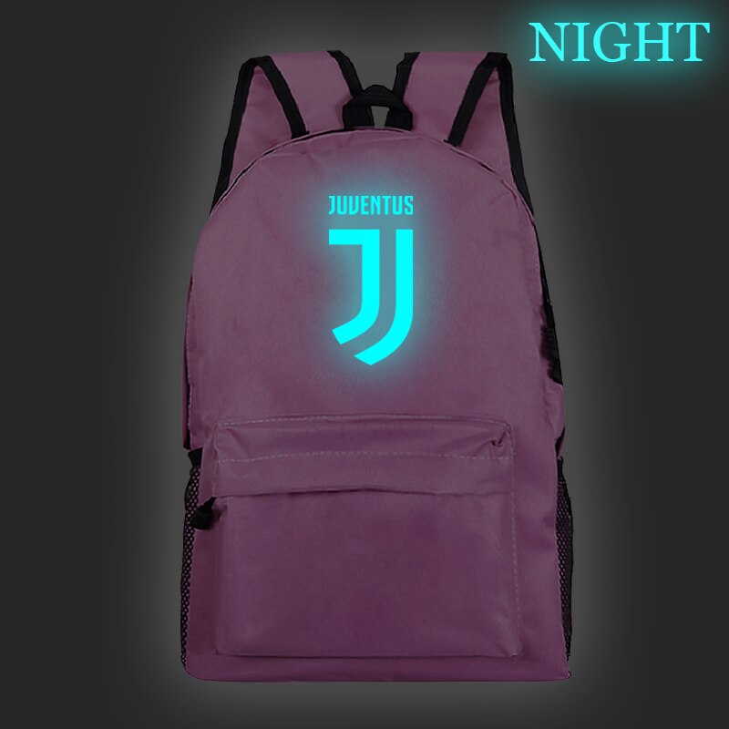 Mochila con brillo nocturno para niños y niñas, morral escolar luminoso Ronaldo CR7, a la , mochila para portátil para adolescentes: 2