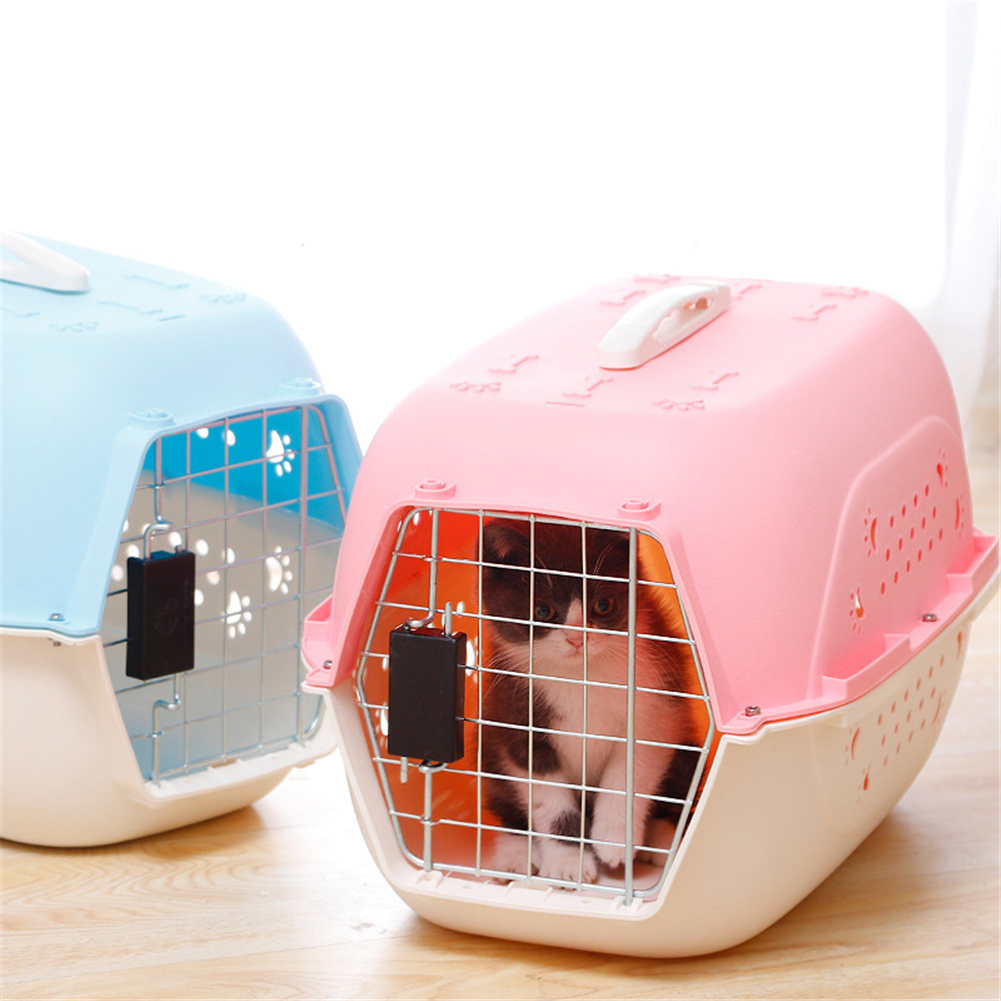 Carrier for Dogs Travel Pet Crate Portable Dog Cage Air transport Box Cage for Cat Breathable Outing Travel Luggage