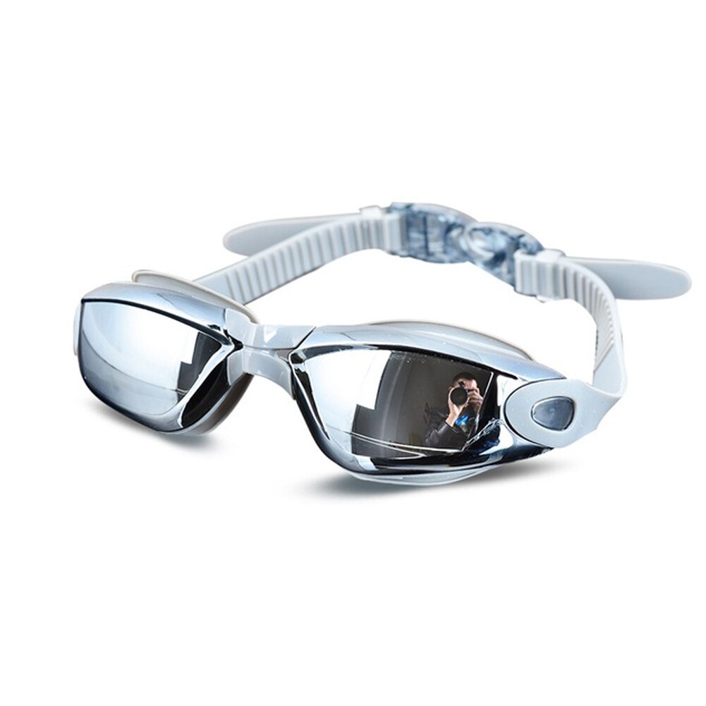 Anti-Fog Draagbare Verstelbare Band Water Sport Volwassenen Praktische Siliconen Duiken Waterdicht Uv-bescherming Zwemmen Goggle: Grey 2