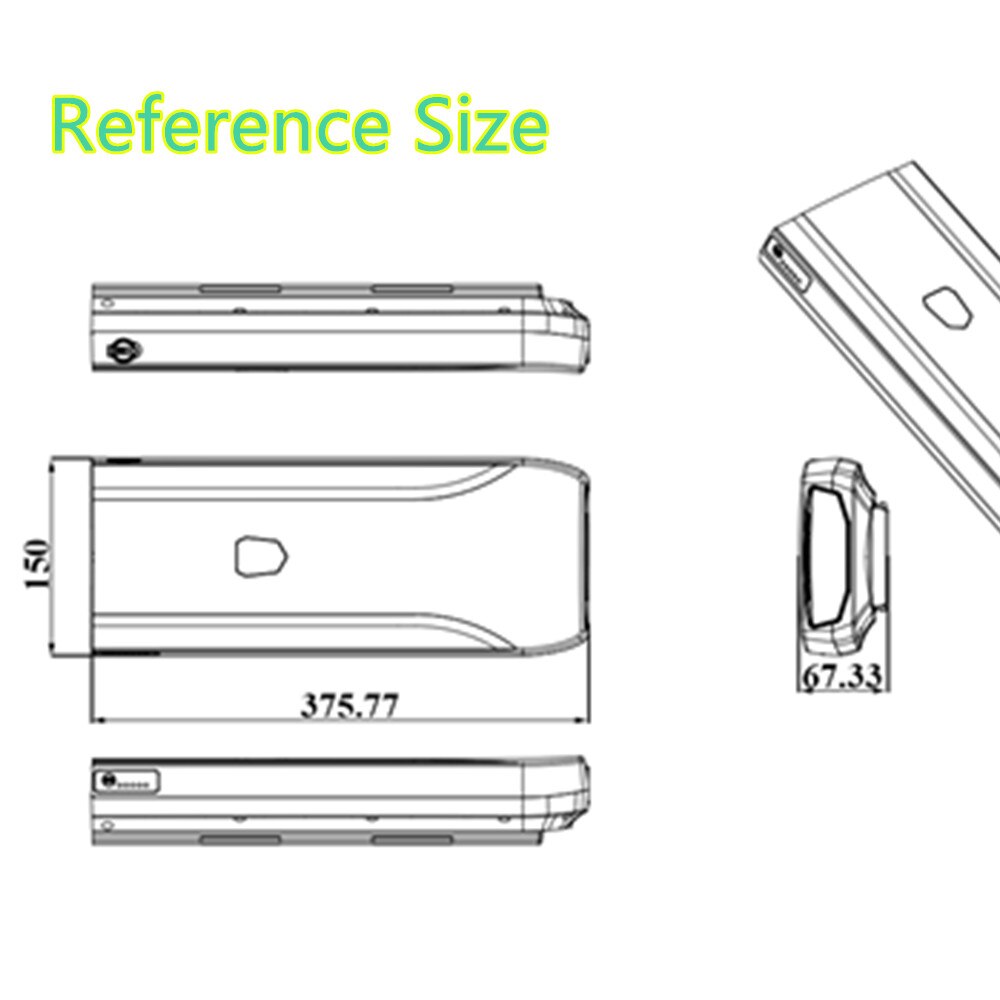 40 50 52 60 pcs 18650 Cells Ebike Battery Box Solution City Bike Rear Rack Carrier Battery Box Replace Phylion XH370-13J Wall-ES