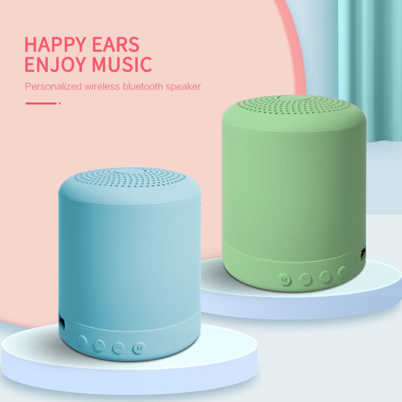 Macaron A11 Speaker Bluetooth Wireless Stereo Speakers Mini Column Bass Music Player 5W Speaker Box Bass Music Player