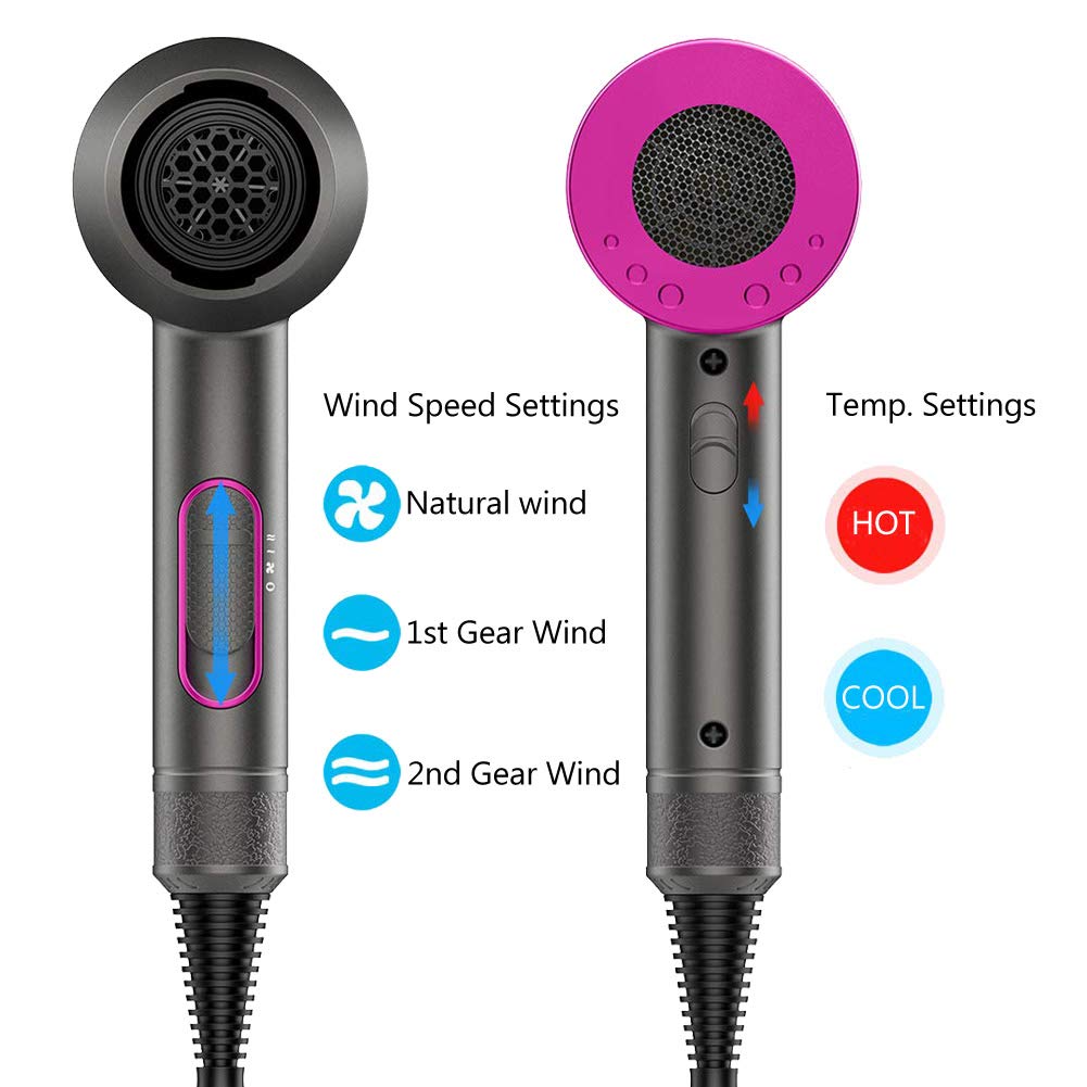 Hair Dryer Strong Wind 3 in 1 Salon Dryer &Cold ionic Air Hammer Styling Tools Women Volume diffuser hairdryer