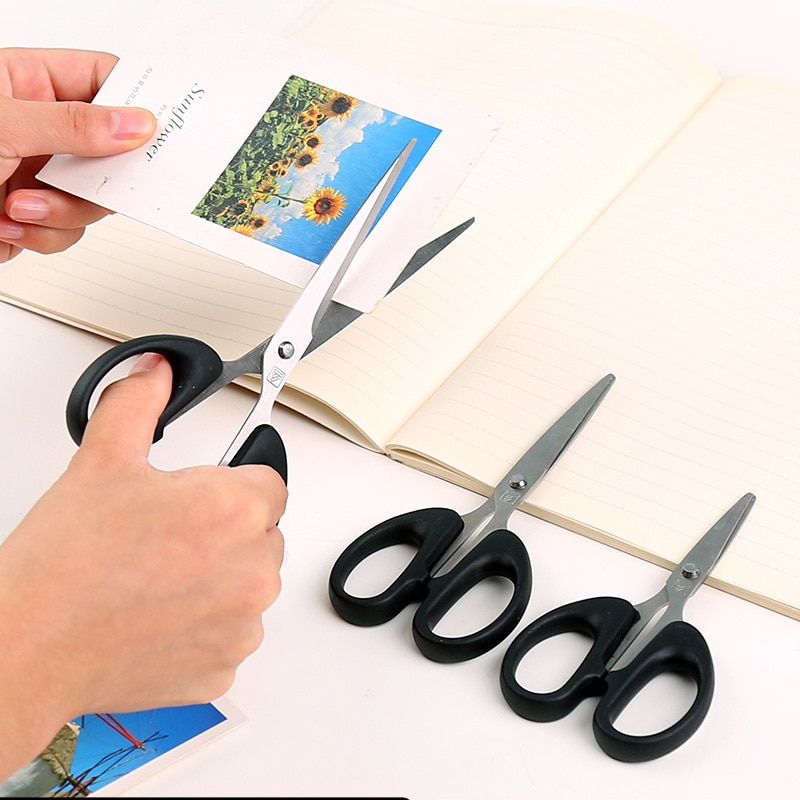 Durable Stainless Steel Household Scissors Office Paper-cut Scissors Sharp Shears Students DIY Scissor Tool Kitchen Scissors