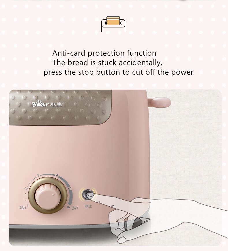 220V Household Electric Bread Baking Machine Mini Toaster Portable Breakfast Maker 6 Gear Auto Multi Bread Machine EU/AU/UK/US