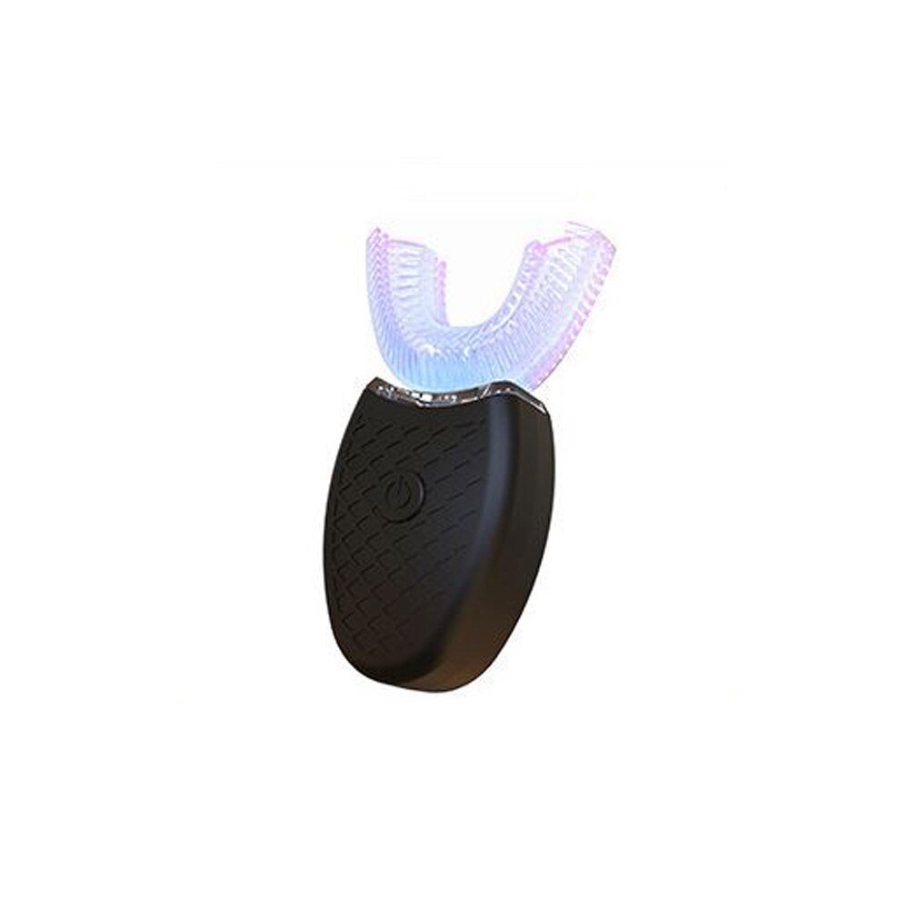 360 Graden Sonic Elektrische Tandenborstel Automatische Siliconen Tandenborstel Usb Oplaadbare Tanden Cleaner Blauw Licht Whitening Tand: black