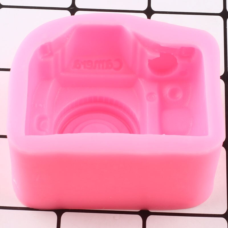 Molde de silicona para cámara 3D, moldes para jabón artesanal, molde para pasta de goma y Chocolate, utensilios para decoración de tortas con Fondant, moldes de resina para dulces