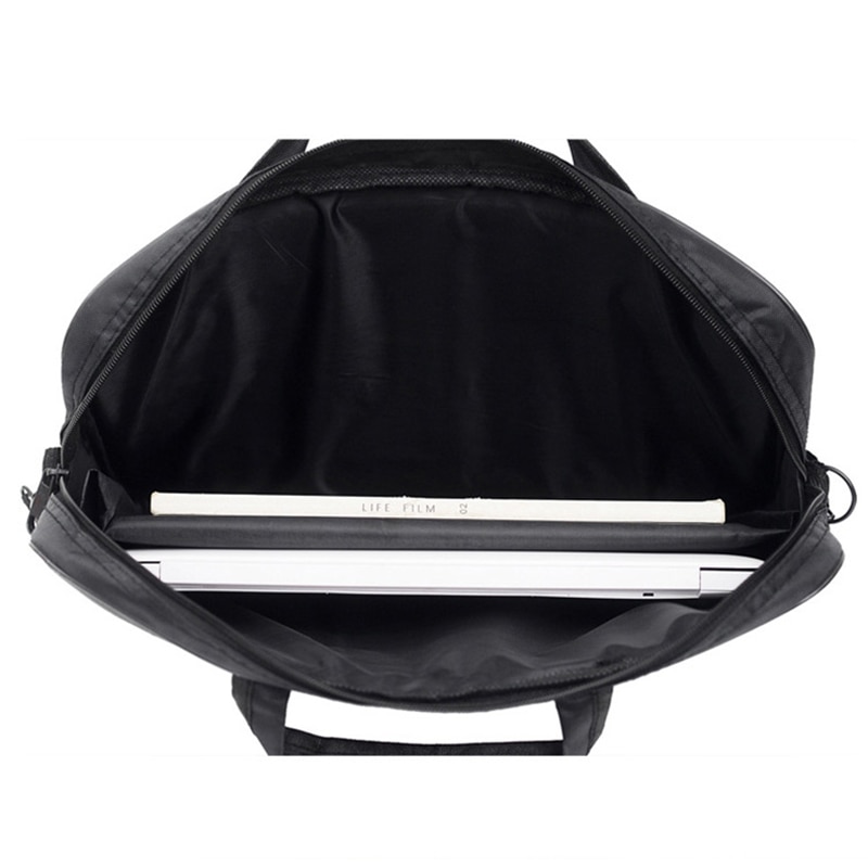 Bolsa para laptop masculina 15 17 visual, bolsa de mão para escritório empresarial, bolsa de ombro preta de nylon casual, bolsa de armazenamento de documentos xa260m