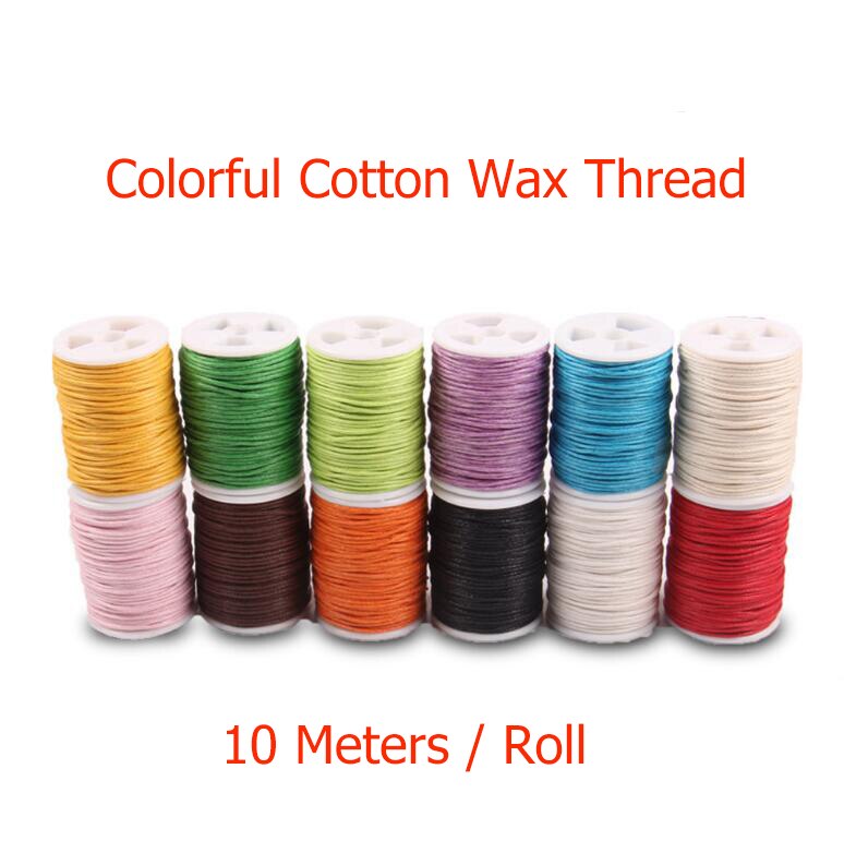 10 Meter/ Roll 1Mm Mix Kleur Katoen Wax Lijn Diy Handgemaakte Levert Touw Kleur Craft Decoratie