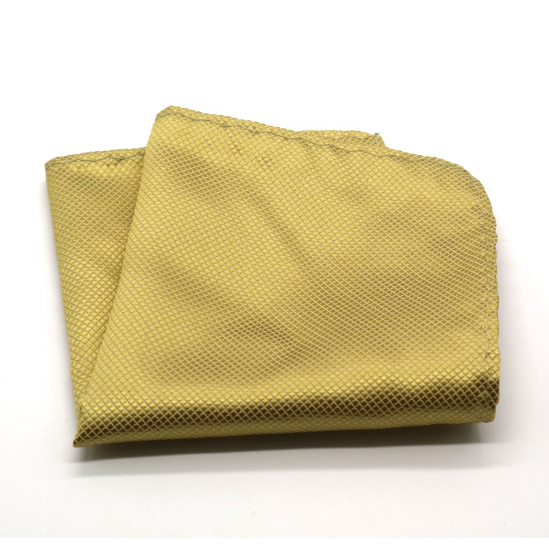 Luxe Heren Zakdoek Plaid Effen Kleur Zakdoeken Polyester Hanky Business Pochet Borst Handdoek 21*21CM