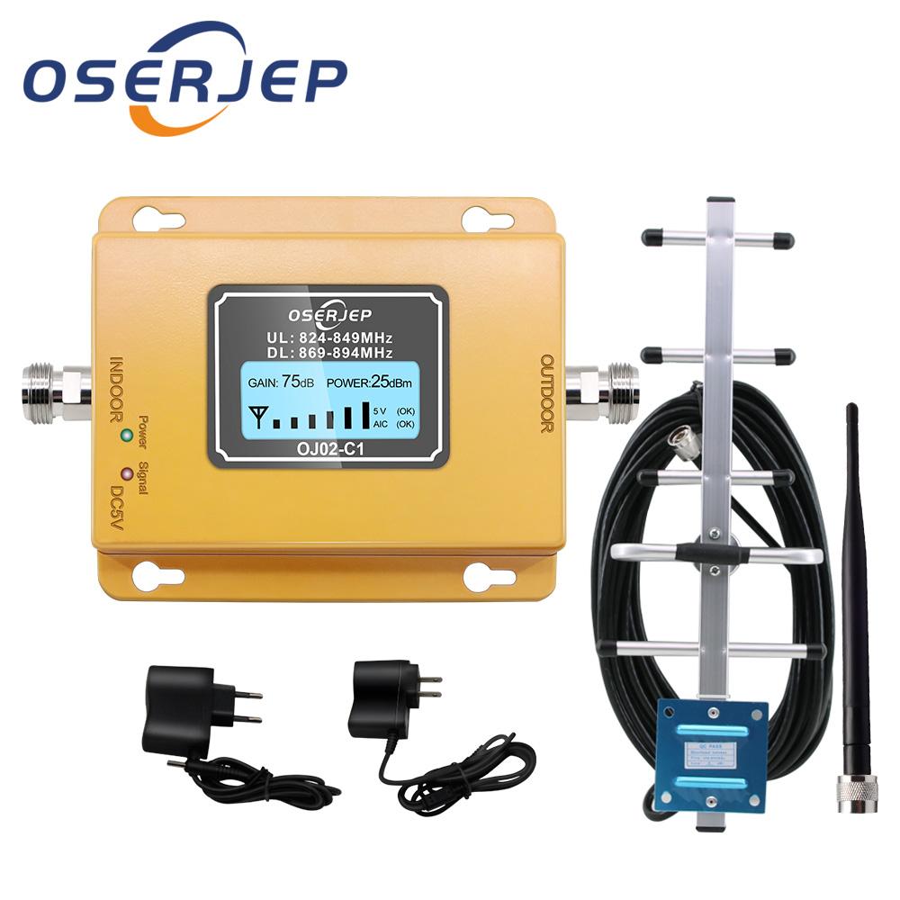 850M Hz signal amplifier + Yagi outdoor antenna / rubber indoor antenna with 10M cable: Golden amplifier