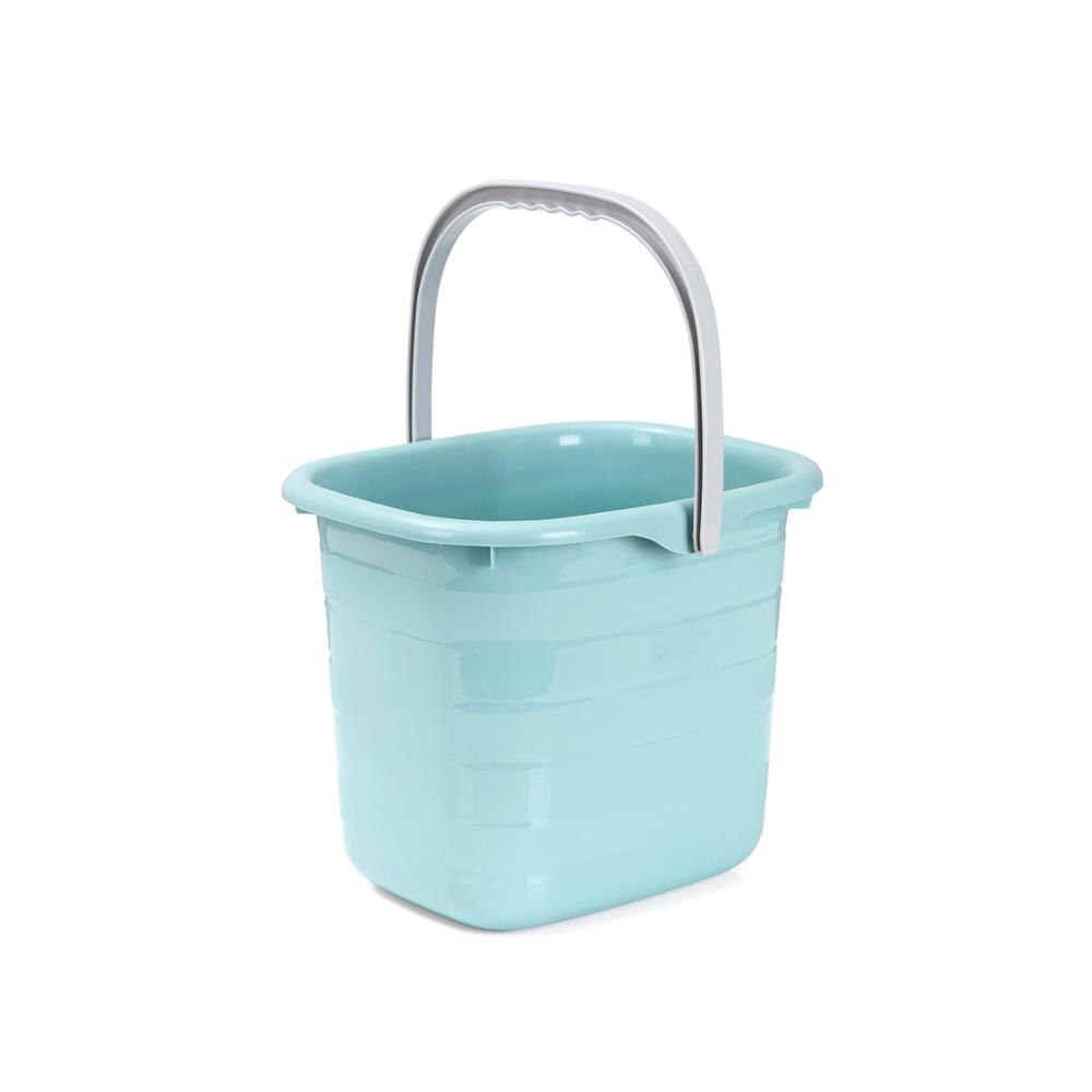 11L Plastic Mop Bucket Bathroom Laundry Buckets Portable Water Container Fishing Car Wash Bucket Large Pail Camping Kitchen: Blue