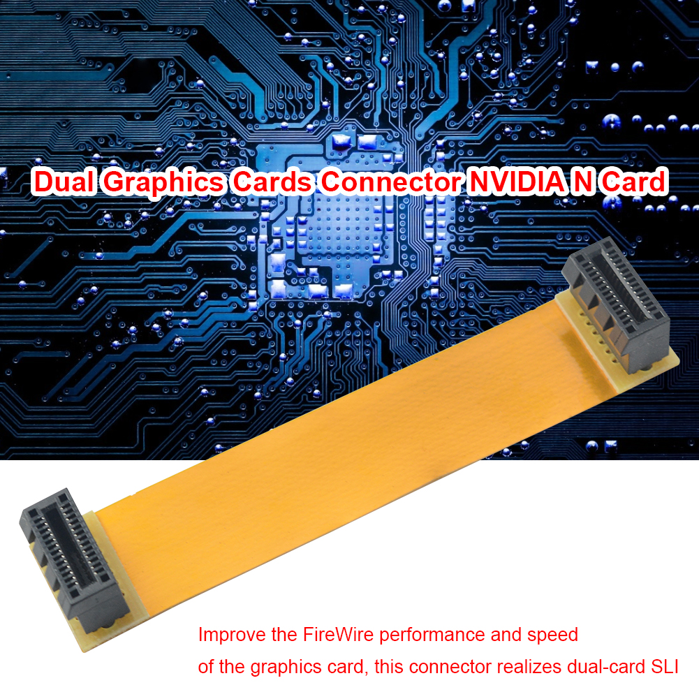 10cm Flexible Crossfire Cable Dual Graphics Cards Connector NVIDIA N Card SLI Bridge Computer Accessories
