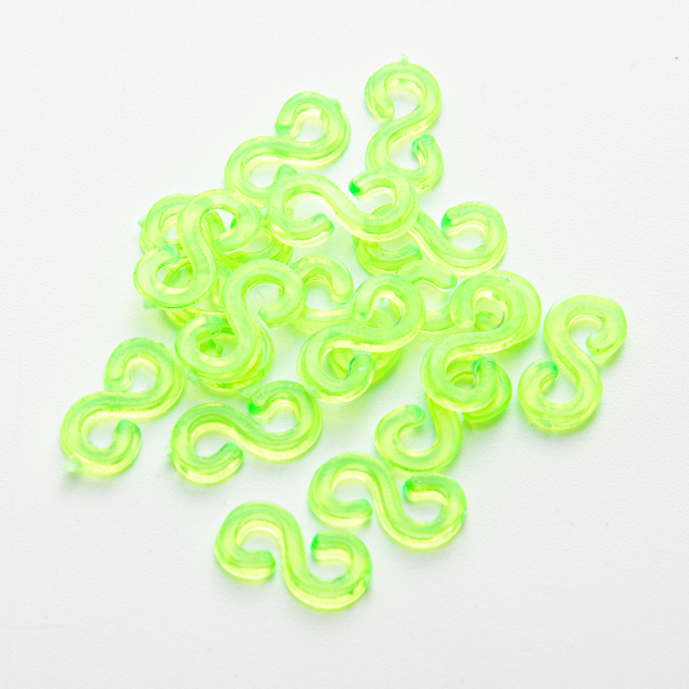 500 Stuks S Clips Voor Kleur Elastiekjes Armband Haken Sluitingen Plastic Connectoren Sieraden Handcrafts Diy Maken Accessoire Kit: green