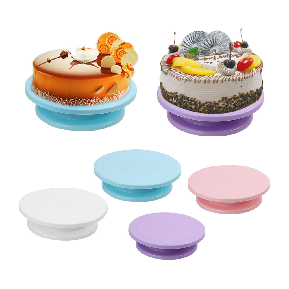 Rotating Cake Plate Round Cake Decorating Rotary Table Cake Swivel Base Turntable Stand Kitchen Baking Tool