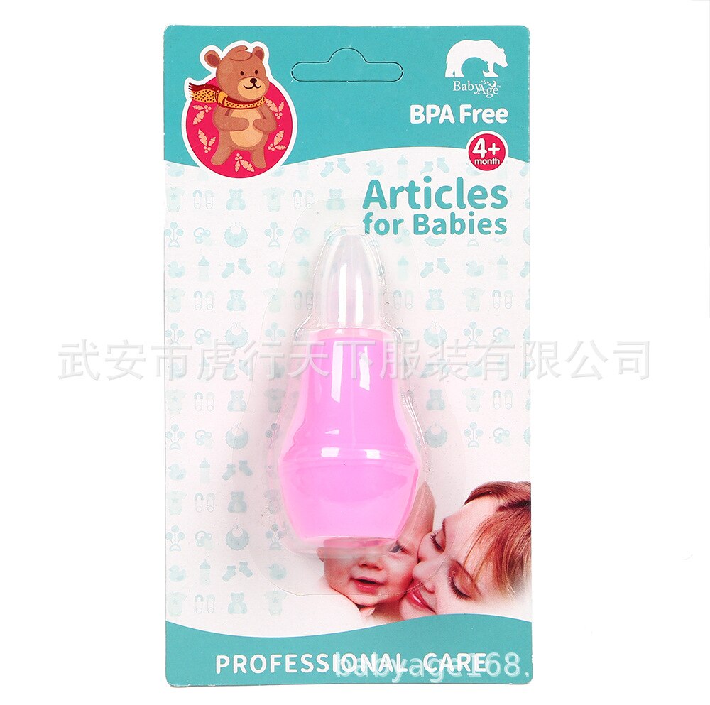 Engelsk emballage babyens næsesugeanordning nyfødte rengøring snotrenser baby blødt hoved sniffing