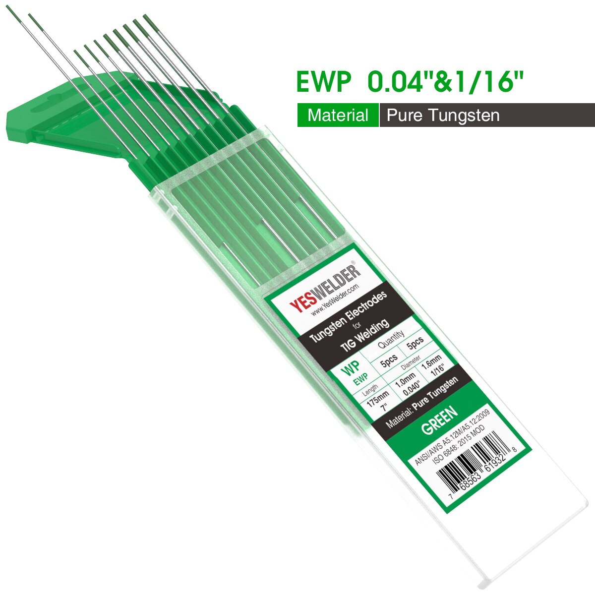 YESWELDER 175mm Tungsten Electrode Head Tungsten Needle/Wire for the TIG WSME Welding Machine: WP-1.0-1.6