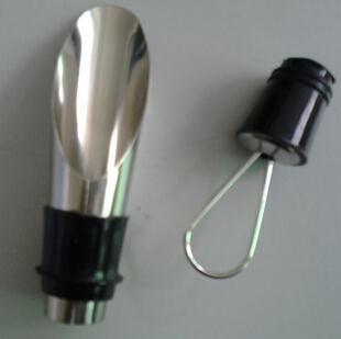 Estiloso verdor de vino de acero inoxidable, embudo de vino, Vaciador de botellas, tapón de vino, Plug Bar, herramientas Rolhas dos vinhos