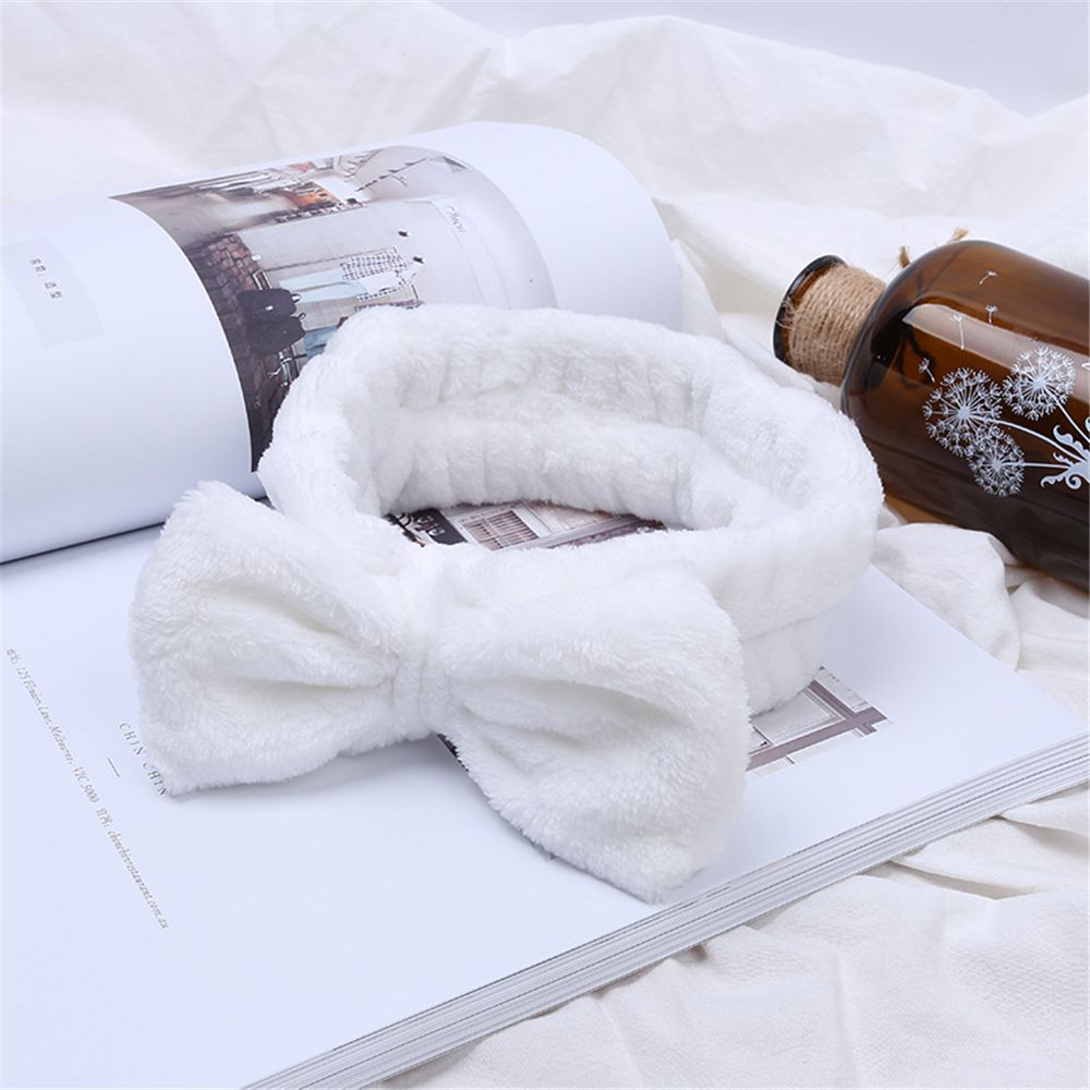 Koral fleece hårsløjfe kryds pandebånd til vask ansigt makeup dame bademaske kosmetisk hårbånd elastisk blød turban hårtilbehør: 2