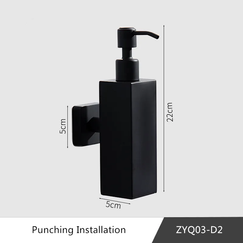 Flüssigkeit Seife Dispenser Bad Zubehör Edelstahl 304 Flüssigkeit Seife Organisieren Wand Montiert Flüssigkeit Hand Seife Spender: Brown