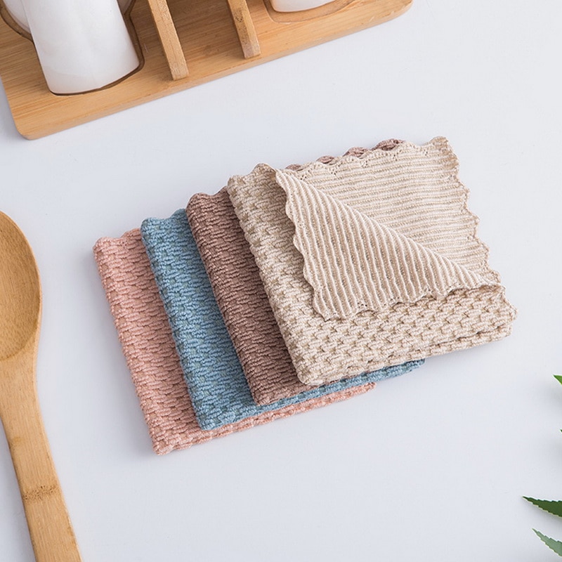 Anti-grease Wiping Rags Kitchen Efficient Super Absorbent Microfiber Cleaning Cloth Home Washing Dish Kitchen Cleaning Towel