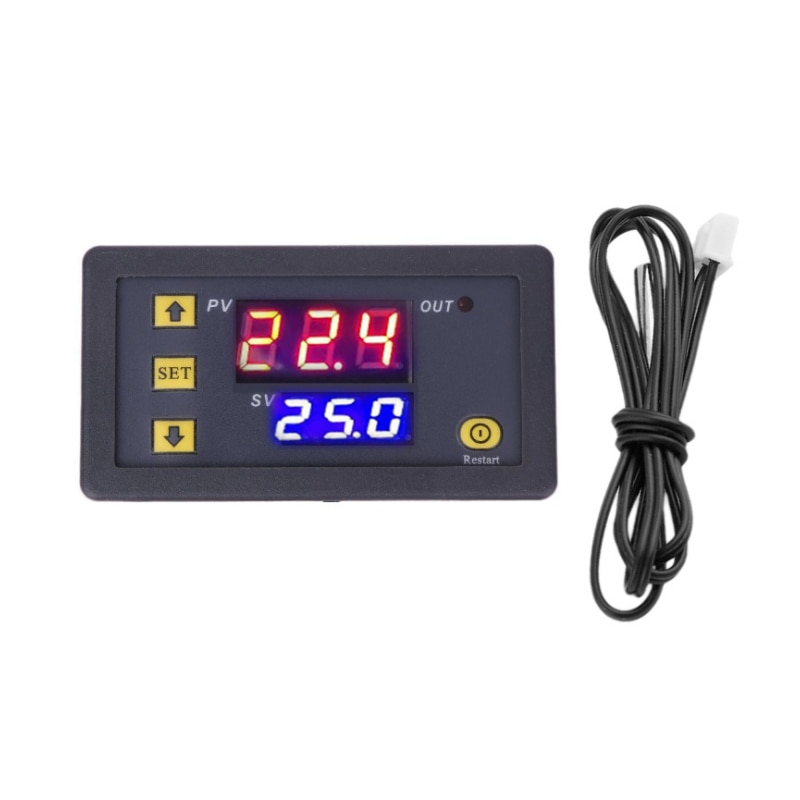 Dc 12v 24v ac 110v-220v digital temperaturregulator led display termostat opvarmning / køling kontrol instrument nøjagtighed  w3230