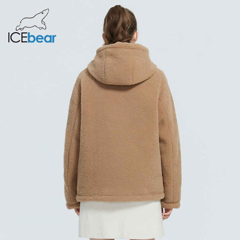 Icebear Winter Vrouwen Jas Korte Katoenen Jas Polar Fleece Jas Unisex Kleding MWC20966D