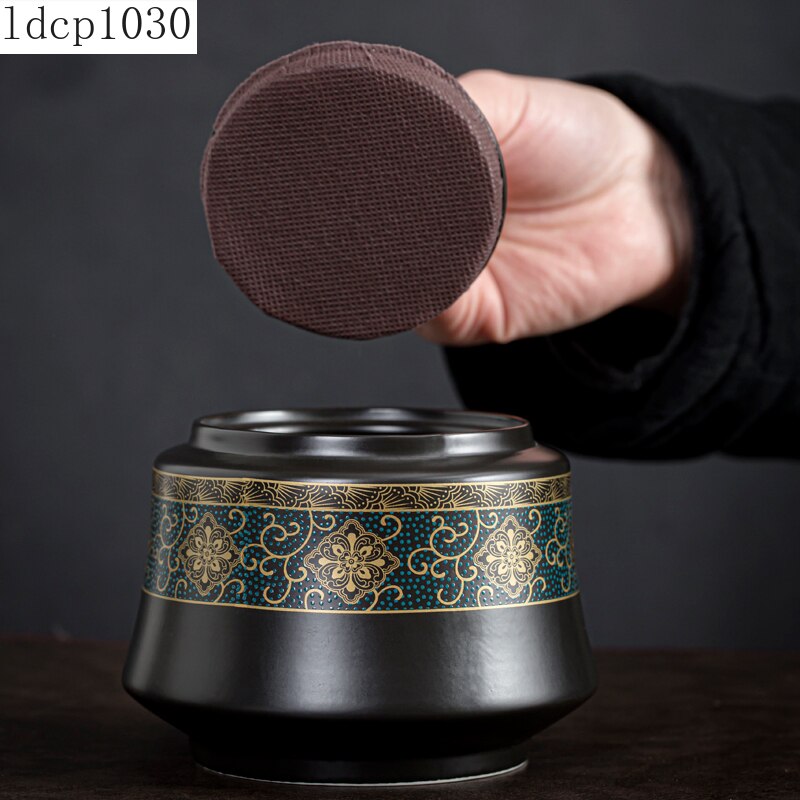 Thee Blikken Keramische Verzegelde Blikken Koperen Ring Deksels Thee Opslag Tanks Vochtbestendige Thee Containers Woonkamer Theetafel accessoires