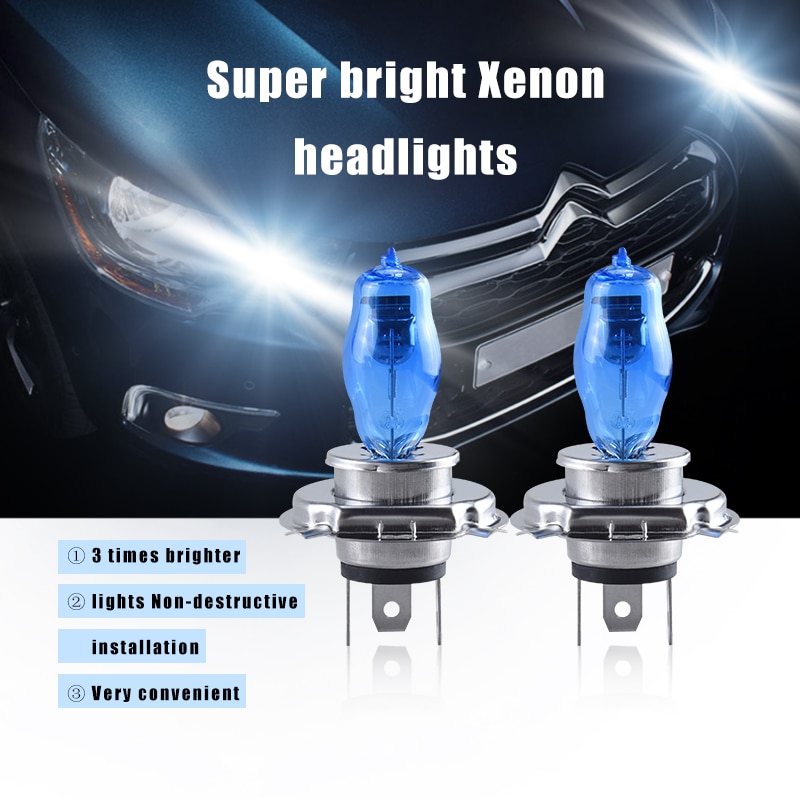 Atcomm 1 st  h3 h7 auto halogenlampor 6000k vita 12v h1 h4 h8 h9 h11 9005 hb3 9006 hb4 bil halogenlampa ampull voiture