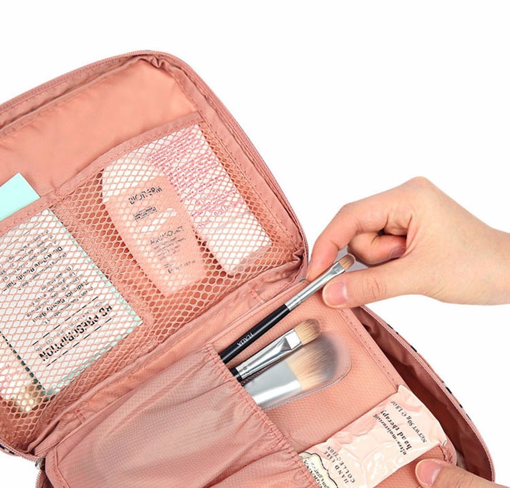 Frau Tasche Pockettrip Klare Kosmetische Make-Up Toiletry Reise Kit Organizer Leopard trousse maquillage femme neceser mujer peque o