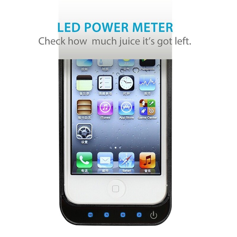 Expower Battery Charger Case 4200mah for iPhone 5/5C/5S/SE Rechargeable Viewing Stand Battery Pack Backup Chargering Case