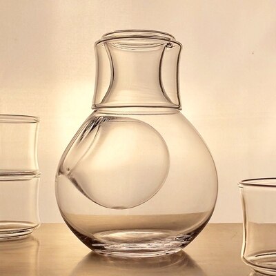 Creatieve Japanse Glas Wijn Set Hamster Nest Sake Set Decanter Crystal Wijn Warmer Glas Helder Wijn Pot Whisky Fles Bar: 1 Round Pot 1cup