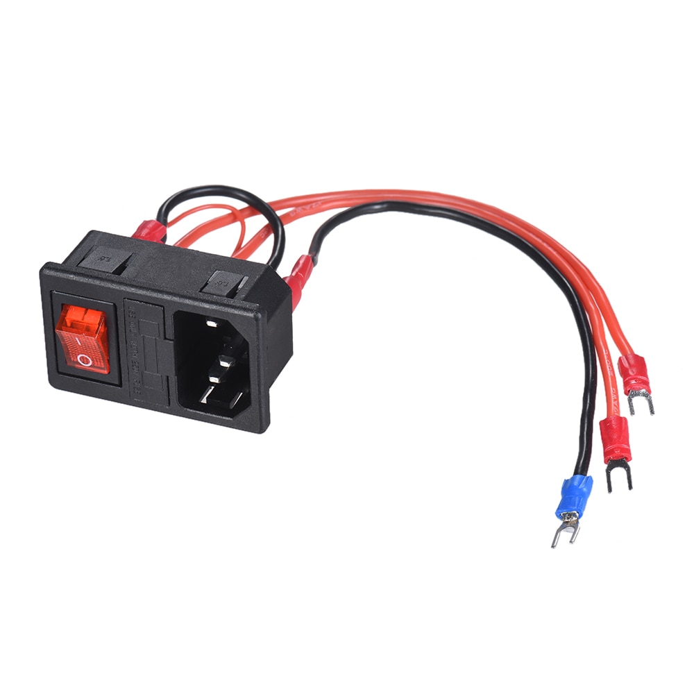 3D Printer Parts 220V/110V 15A Power Supply Switch Male Socket with Fuse for 3D Printer DIY 3D Printer Accessories