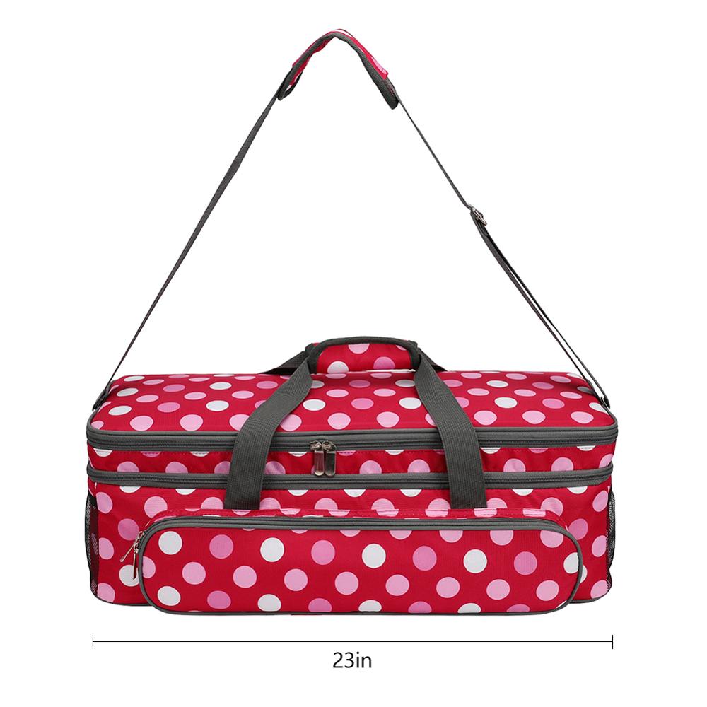 Bolsa de almacenamiento de punto de Cruz con bordado de textura clásica, ganchos de ganchillo, soporte organizador de hilo, bolsa de ganchillo duradera multifuncional: 02