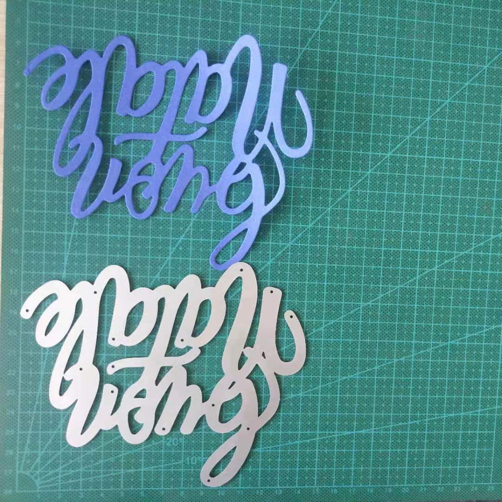 Troqueles de corte de Metal con marco de letras y palabras, plantilla para Navidad troquelada con alfabeto, grabado en relieve , nuevos sellos para manualidades y troqueles