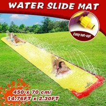 450x70cm Single Inflatable Water Slide Mat Summer Waterskiing Splash Play Toys Outdoor Sport Surfboard Summer Water Games