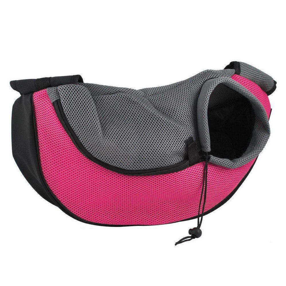 Pet Carrier Kat Puppy Dog Carrier Sling Voorzijde Mesh Reizen Tote Schoudertas Rugzak Siliconen Kom Door Epacket: Fuchsia Without Bowl / S