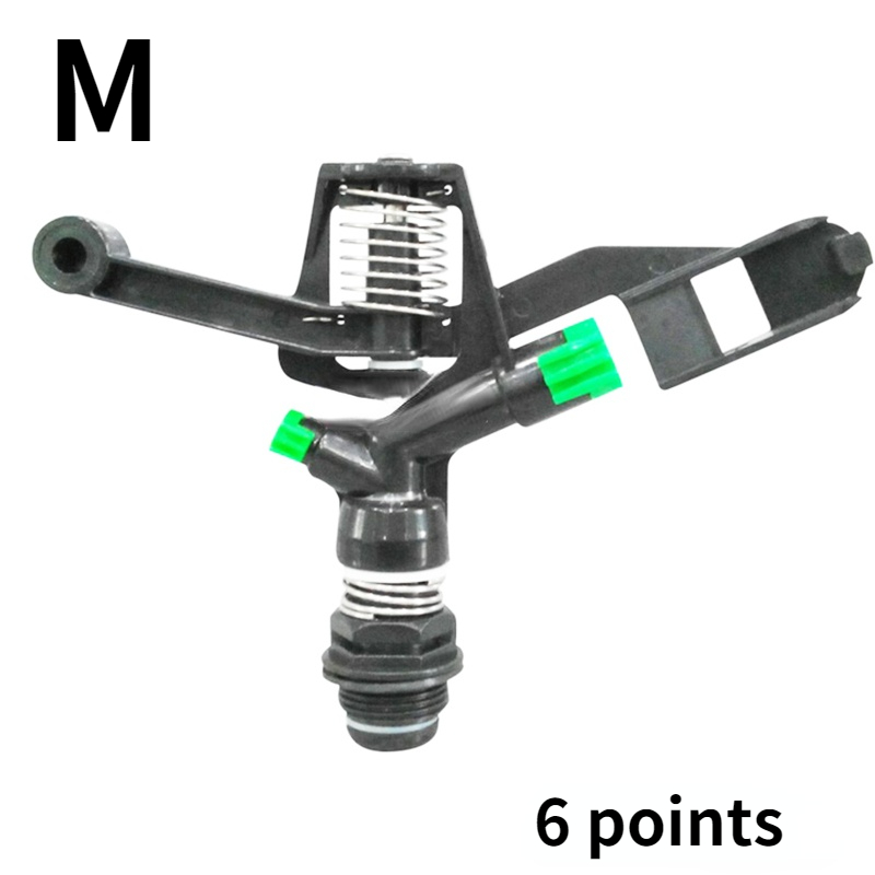 4 points 6 points plastic lawn sprinkler rocker 360-degree rotating sprinkler lawn sprinkler heads: M
