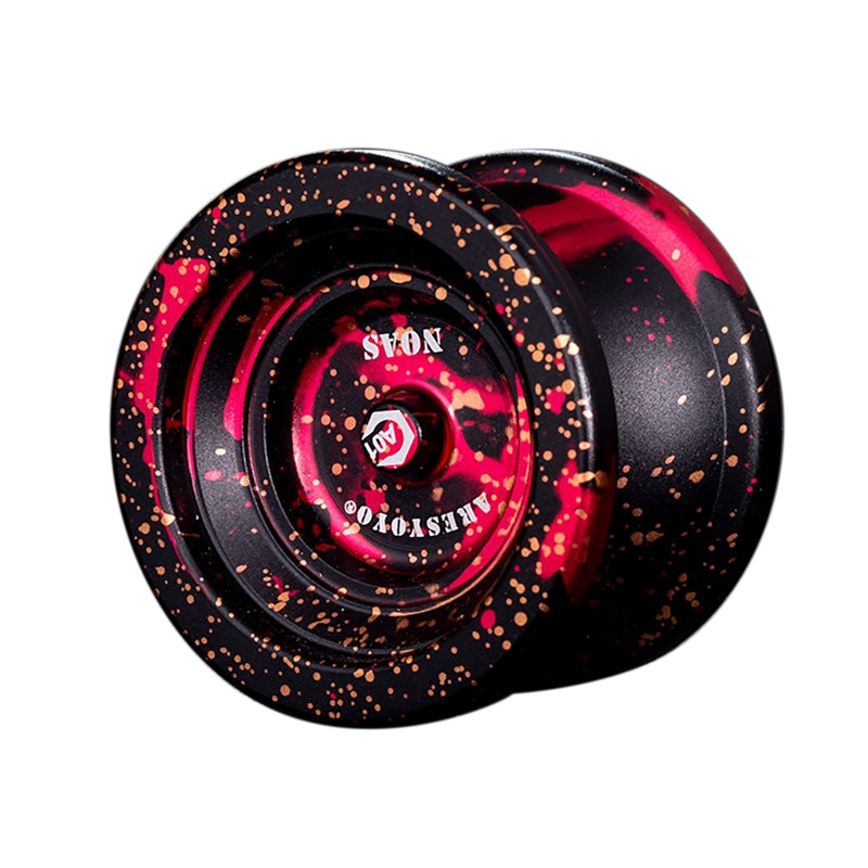 Aresyoyo-Yoyo de aleación de aluminio, juguete clásico de mariposa de Metal, con 10 bolas Kk de rodamiento de alta velocidad, AO1: B