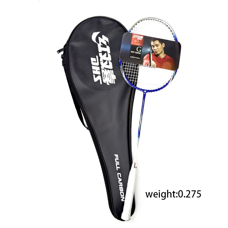 DHS 1PCS Badminton Racket Set Carbon Fiber Badminton Racket with 3 Shuttlecocks and Carrying Bag for Beginner