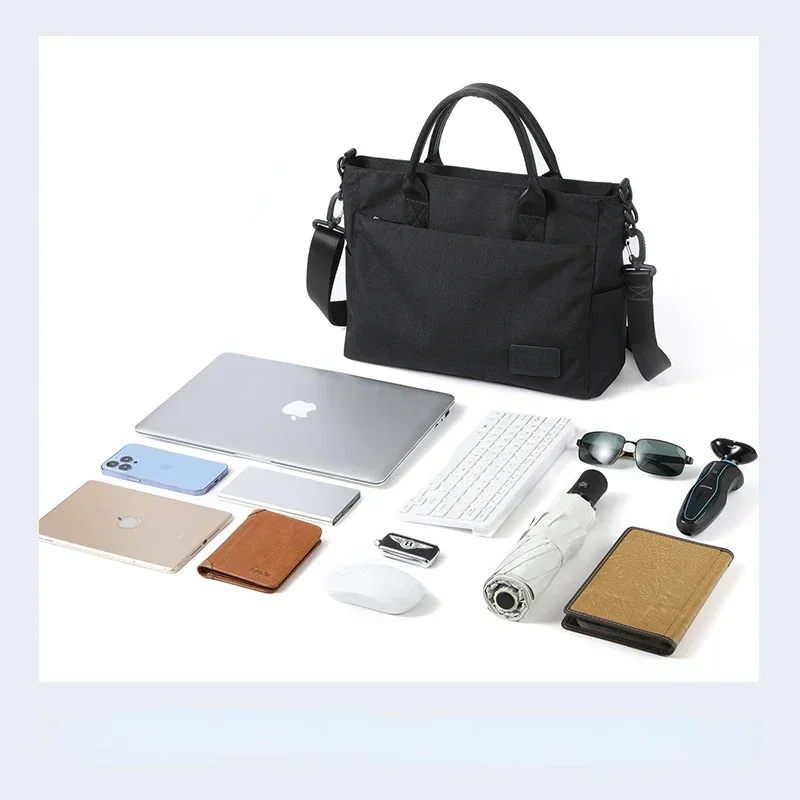 Bjiax Männer Aktentasche Geschäft pendeln große Kapazität Büro tasche einfache und langlebige eine Schulter überqueren Karosserie Männer Computer tasche