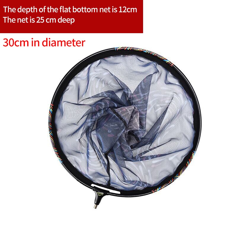 Head Fishing Nets Brail Nano Titanium Alloy Landing Net Removable Hand Net For Fishing Anti-adhesive Hook Fishing Accessories: 30CM