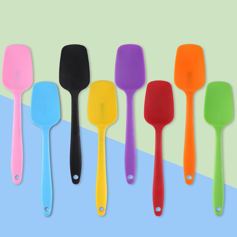 Food Grade Silicone Spatula Spoon Scraper Heat-Resistant Flexible Baking Mixing Spoon Buttter Ice Cream Scoop Kitchen Tools